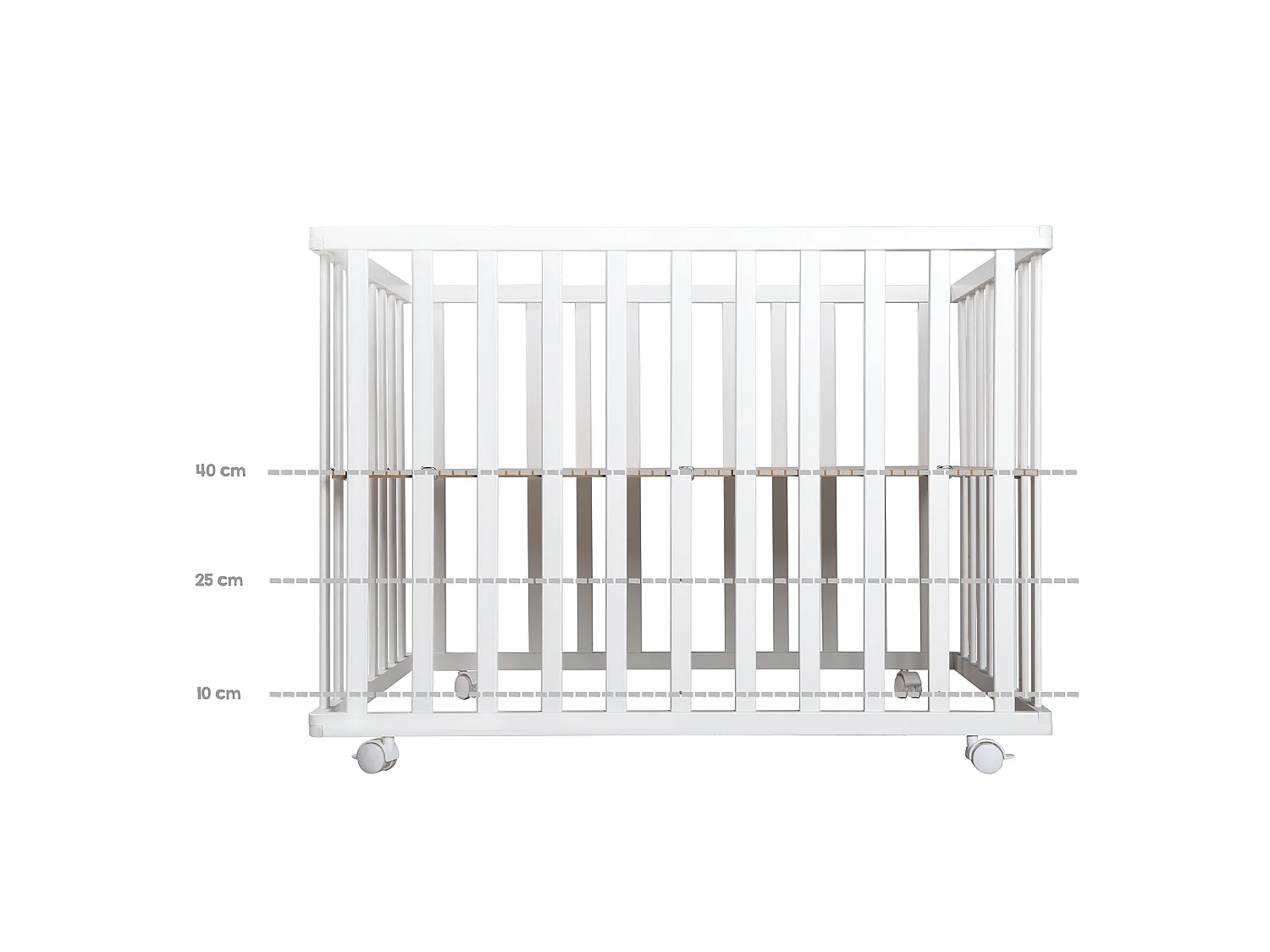 Parque de Juegos para Bebés roba Style 75x100 cm Blanco Inserto Acolchado Suave Ajustable en 3 Alturas