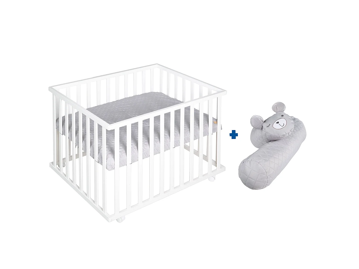 Parque de Juegos para Bebés roba Style 75x100 cm Blanco Inserto Acolchado Suave Ajustable en 3 Alturas