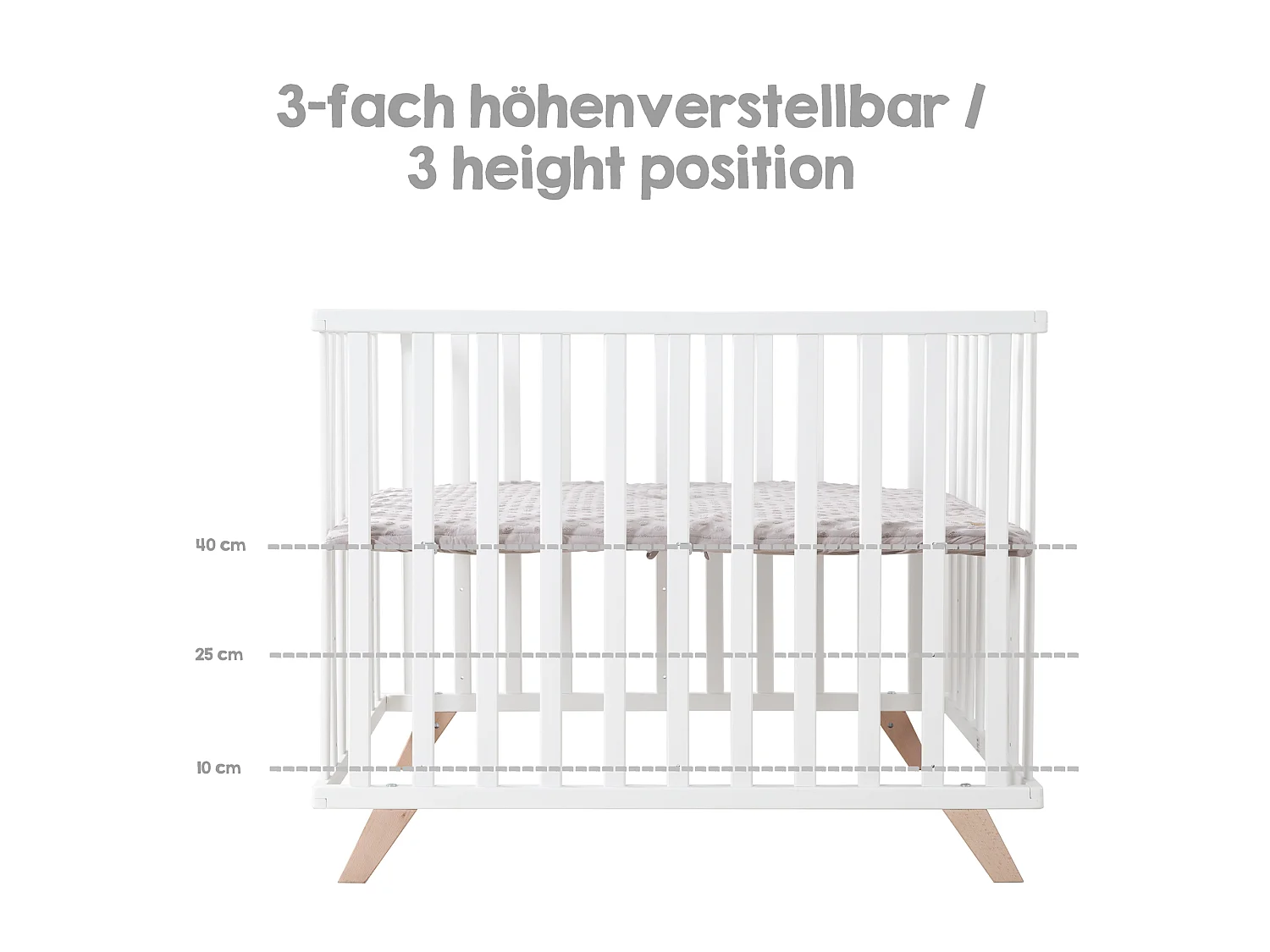 Parque de Juegos de 4 Lados Roba con Inserto Lil Planet - Madera de Haya Blanca Bio
