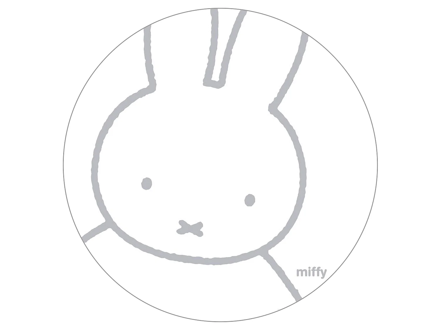 Recinto Giochi in Legno a 6 Lati Miffy con Inserto Tessile - Finitura Bianca