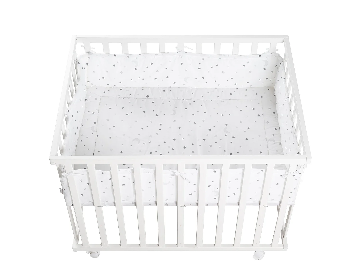 Parco giochi Roba Laufgitter Sternenzauber 100x75 cm Bianco Grigio Recinto giochi regolabile in altezza con inserto lavabile