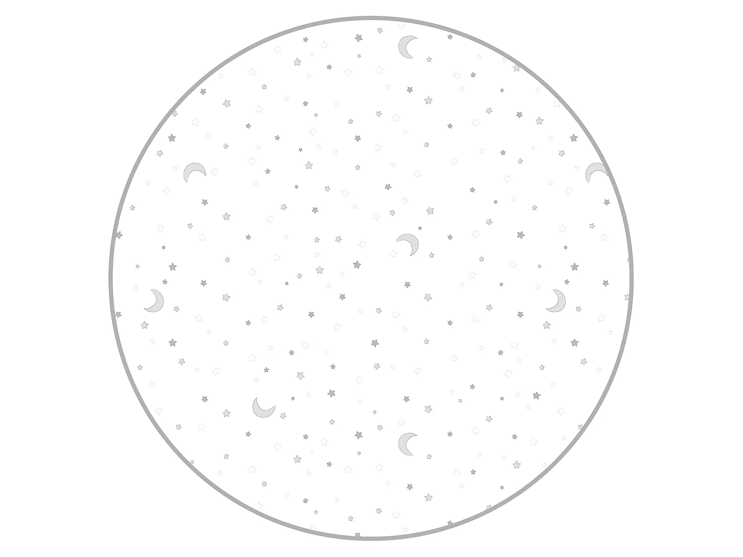 Parco giochi Roba Laufgitter Sternenzauber 100x75 cm Bianco Grigio Recinto giochi regolabile in altezza con inserto lavabile