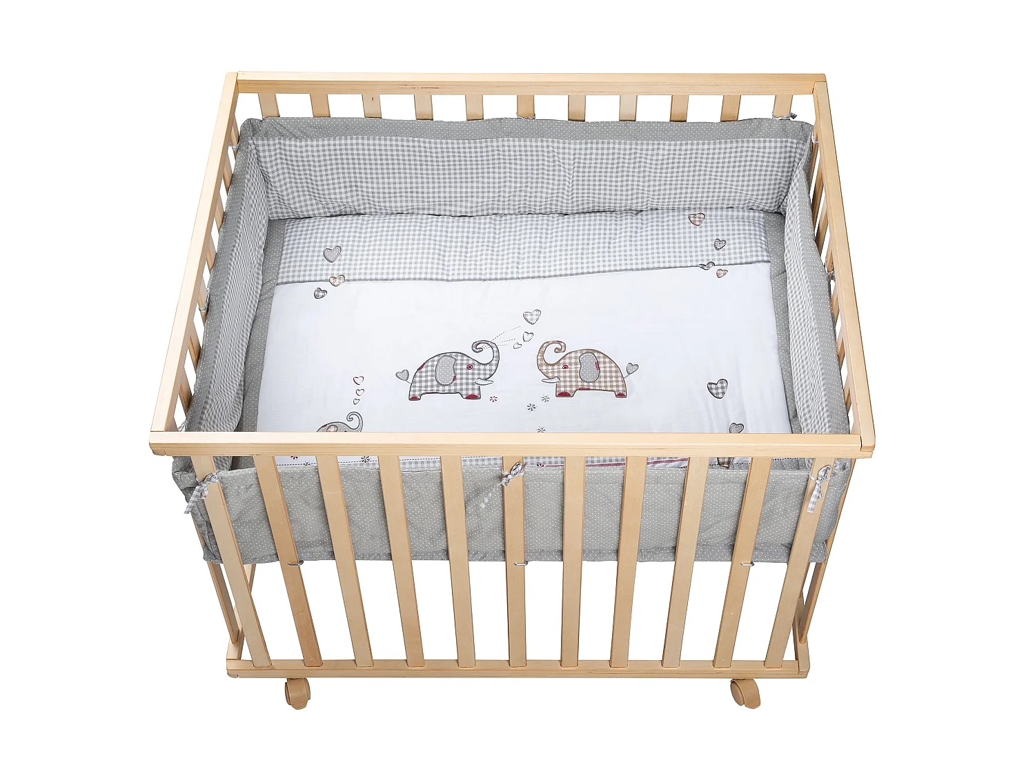Roba Jumbo Twins Parque Infantil Gris 100 x 75 cm - 3 Niveles de Altura, Certificado de Seguridad, Móvil