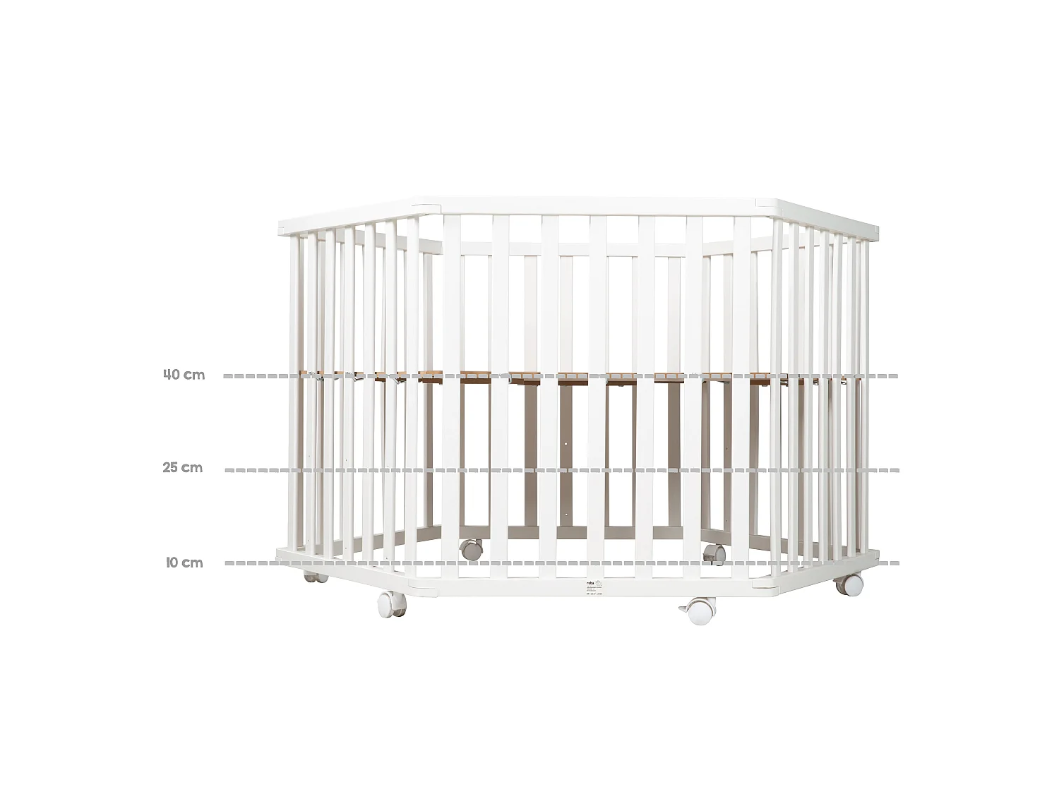 Parc Bébé Blanc 6 Côtés roba Style avec Rembourrage Gris Doux et Design Tendance