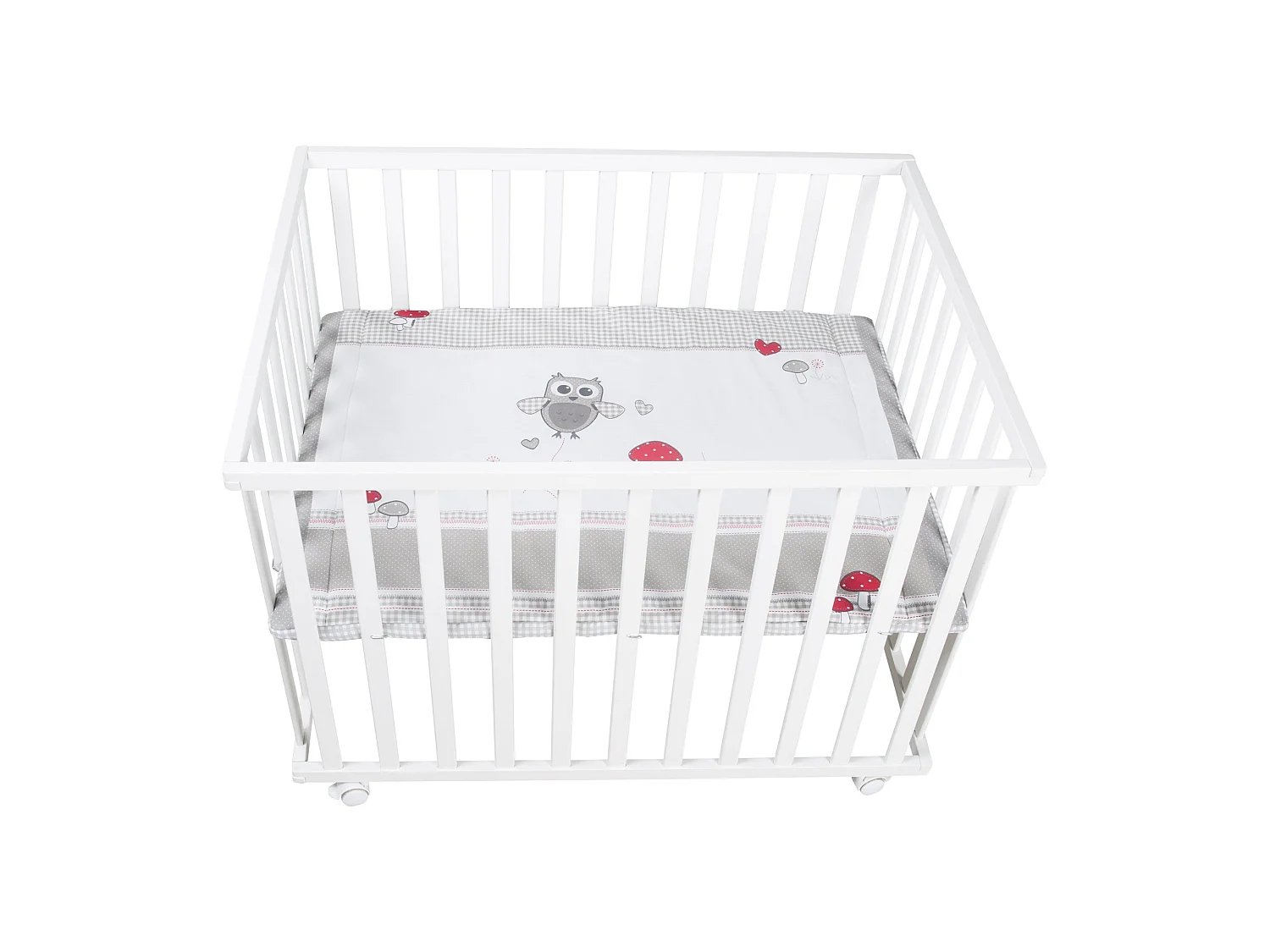Roba Adam + Eule Parque Infantil 75x100cm con 3 Alturas Ajustables y Ruedas con Freno