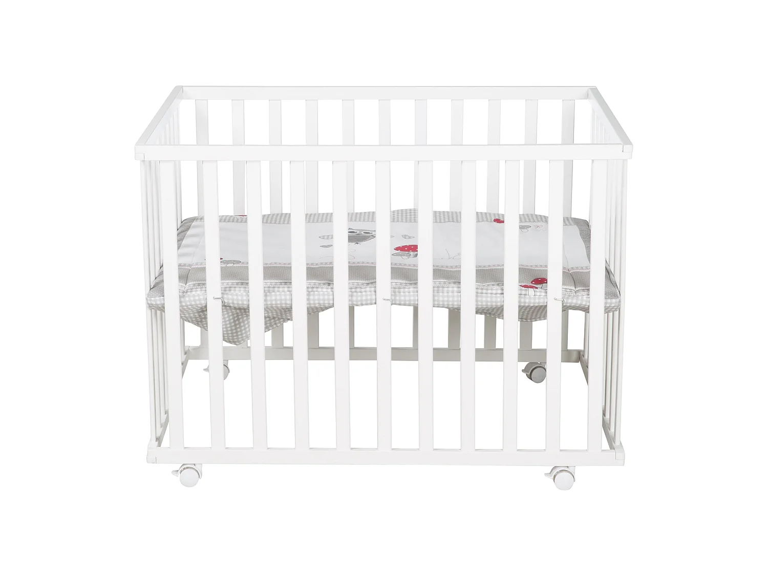 Roba Adam + Eule Parque Infantil 75x100cm con 3 Alturas Ajustables y Ruedas con Freno