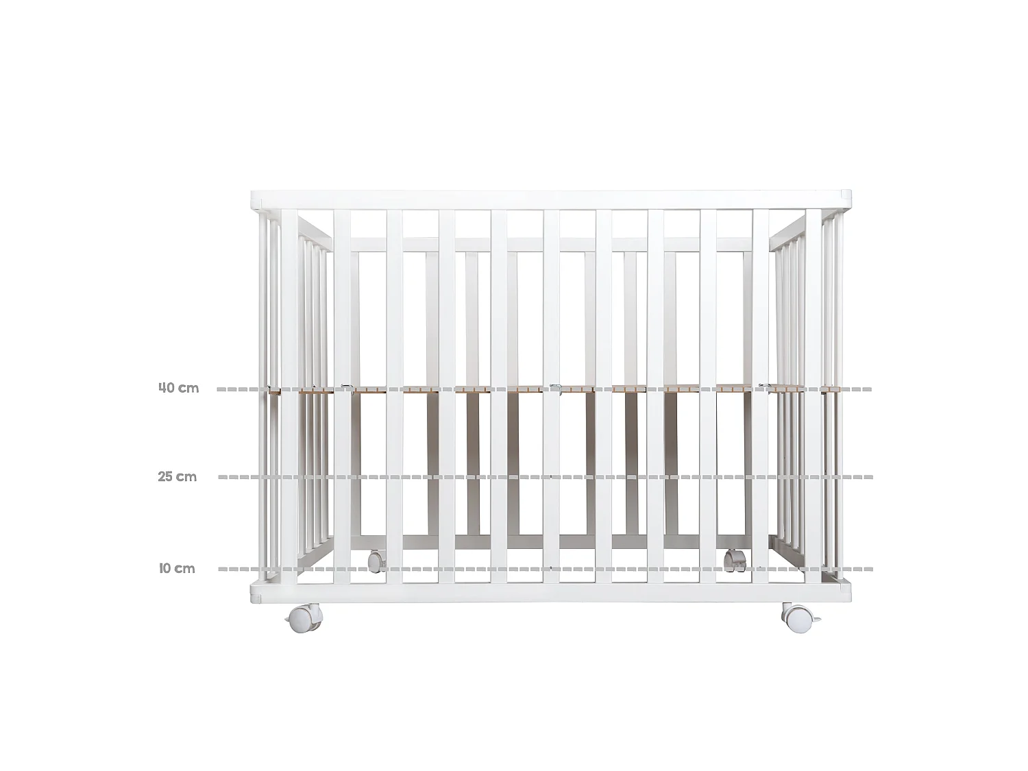Parque de Juegos para Bebés roba Style 75x100 cm Blanco con Inserto Verde