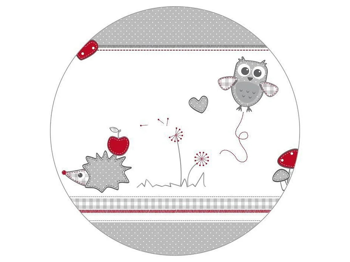 Parc bébé en bois ROBA Adam & Eule rectangulaire 75×100 cm avec insert rembourré 2 cm et roulettes
