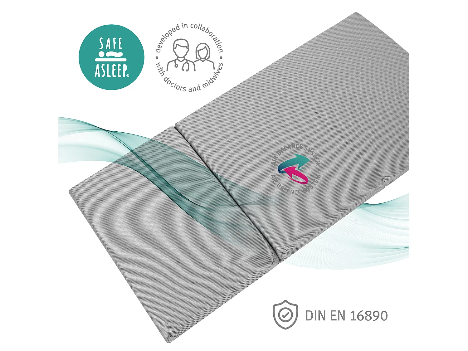 Reisebettmatratze 60x120 cm safe asleep®