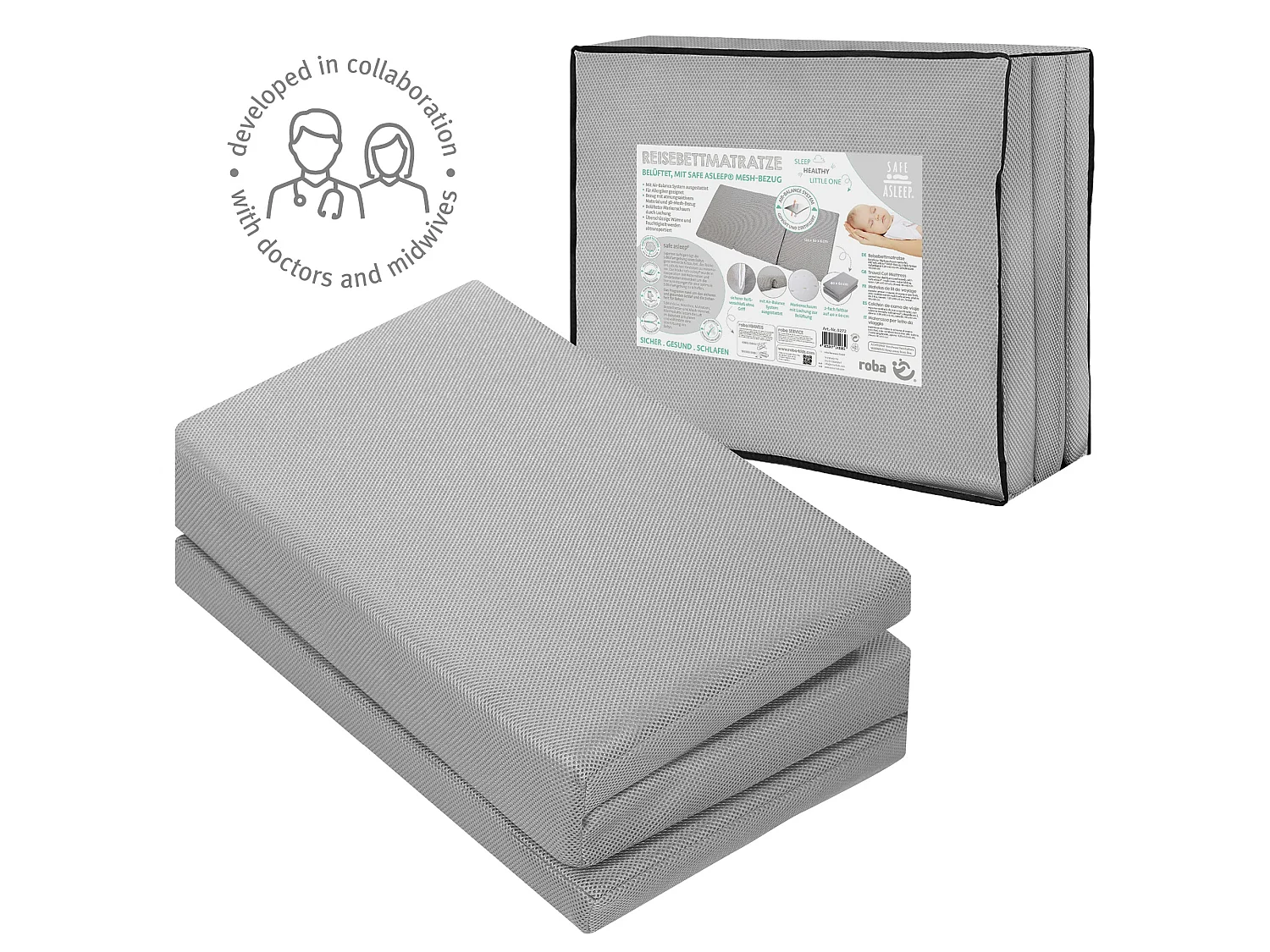Reisebettmatratze 60x120 cm safe asleep®