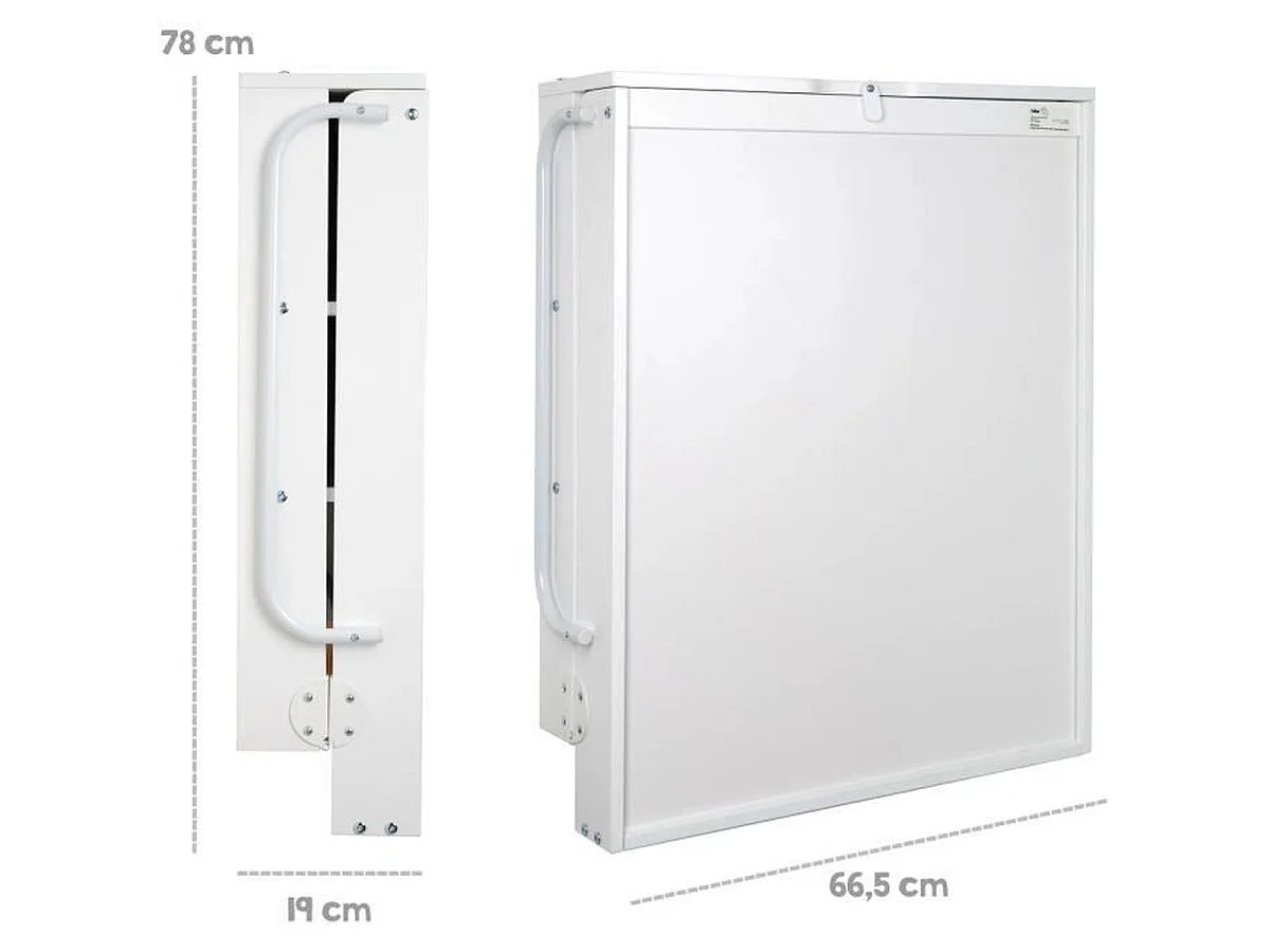 ROBA Table à langer murale rabattable avec matelas imperméable, Blanc