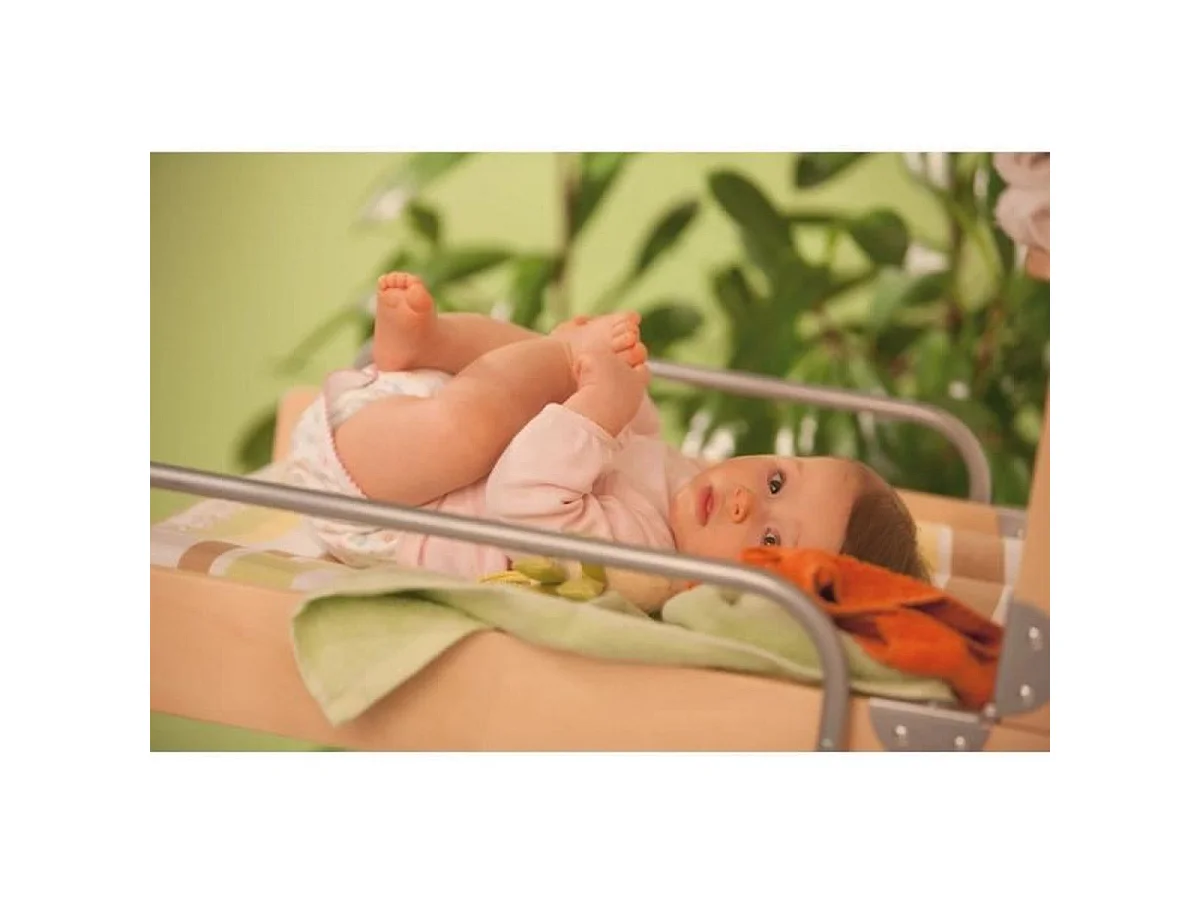 Table à langer murale rabattable ROBA Dschungelbaby avec matelas 59 x 72 cm