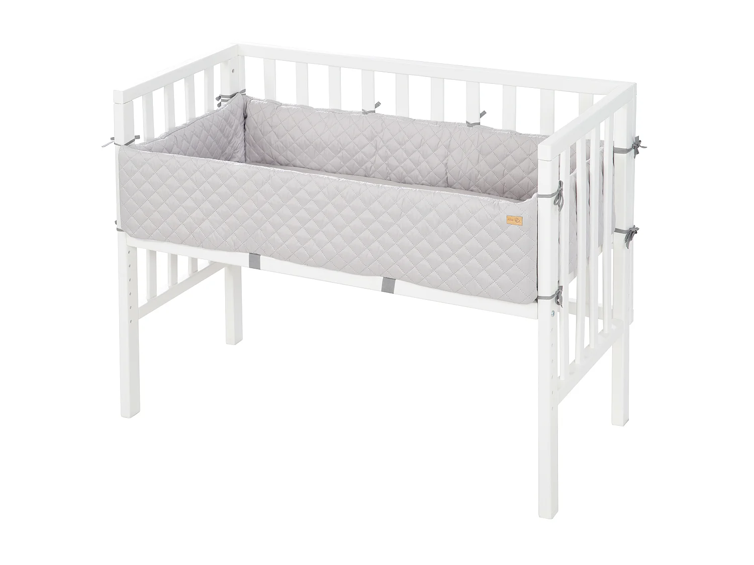 Lit Bébé Latéral Blanc roba Style 2en1 avec Barrière de Sécurité et Matelas 45x90cm