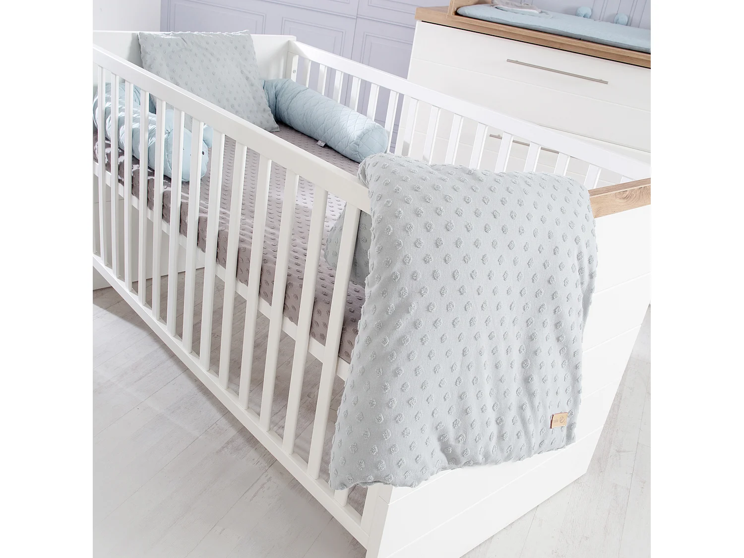 Cuna convertible para bebé roba Nele 70x140 cm - Artisan Eiche Blanco