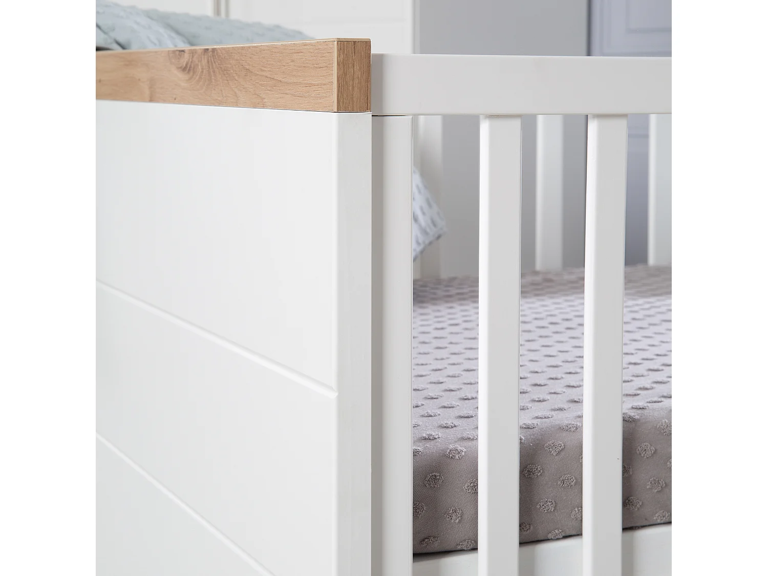 Cuna convertible para bebé roba Nele 70x140 cm - Artisan Eiche Blanco