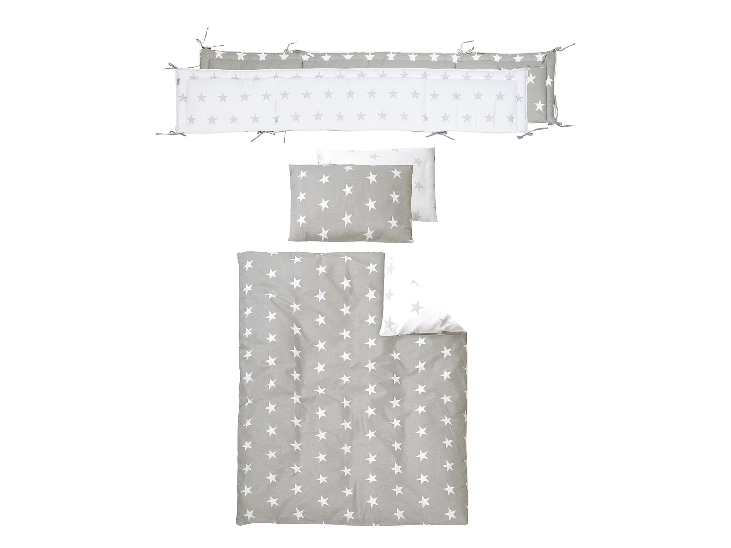 Roba Room Bed 60x120 cm Little Stars - Cuna auxiliar, Moisés, Cama infantil - Altura ajustable, Móvil, Certificado de seguridad