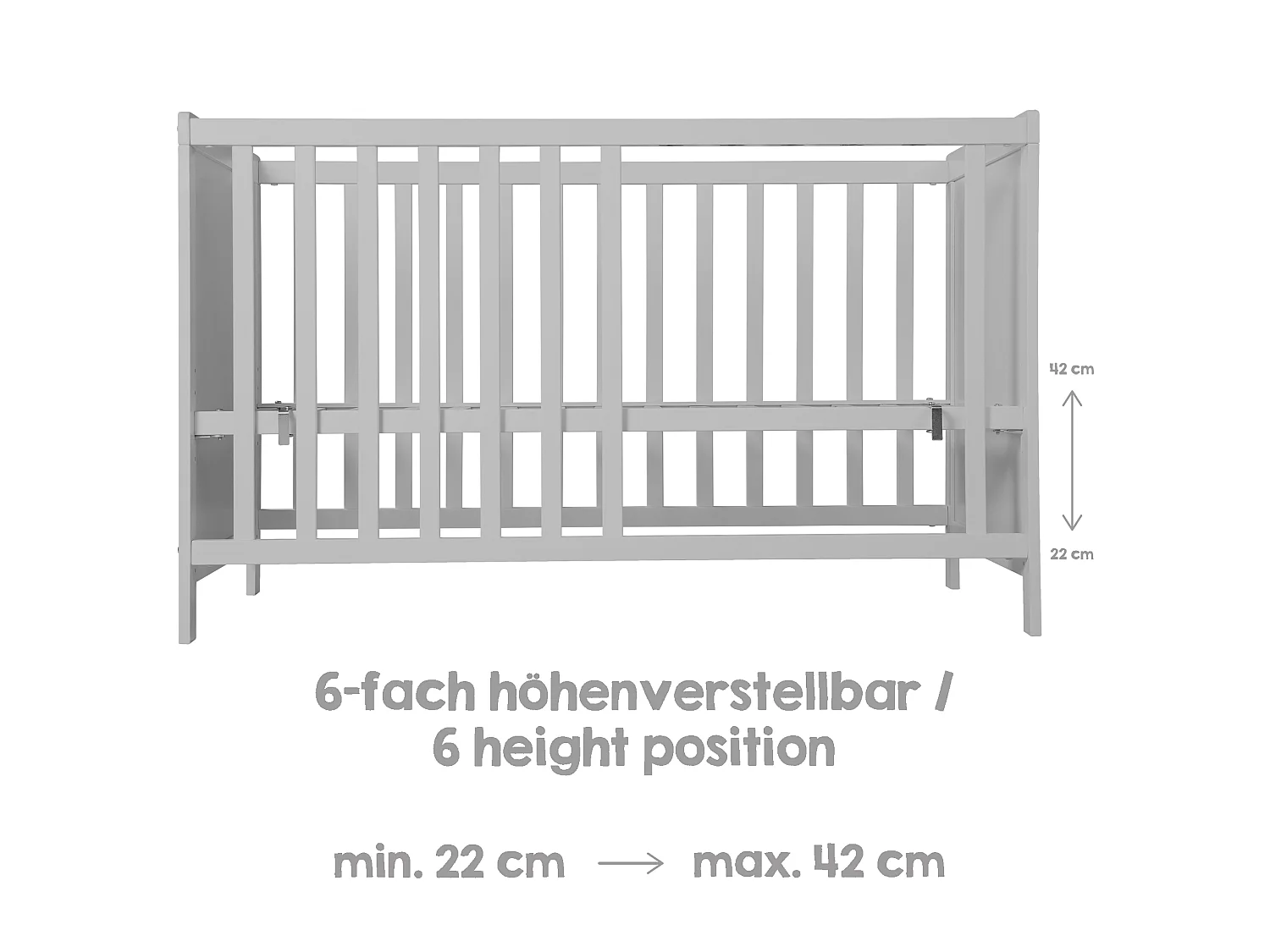 2in1 Baby- + Beistellbett