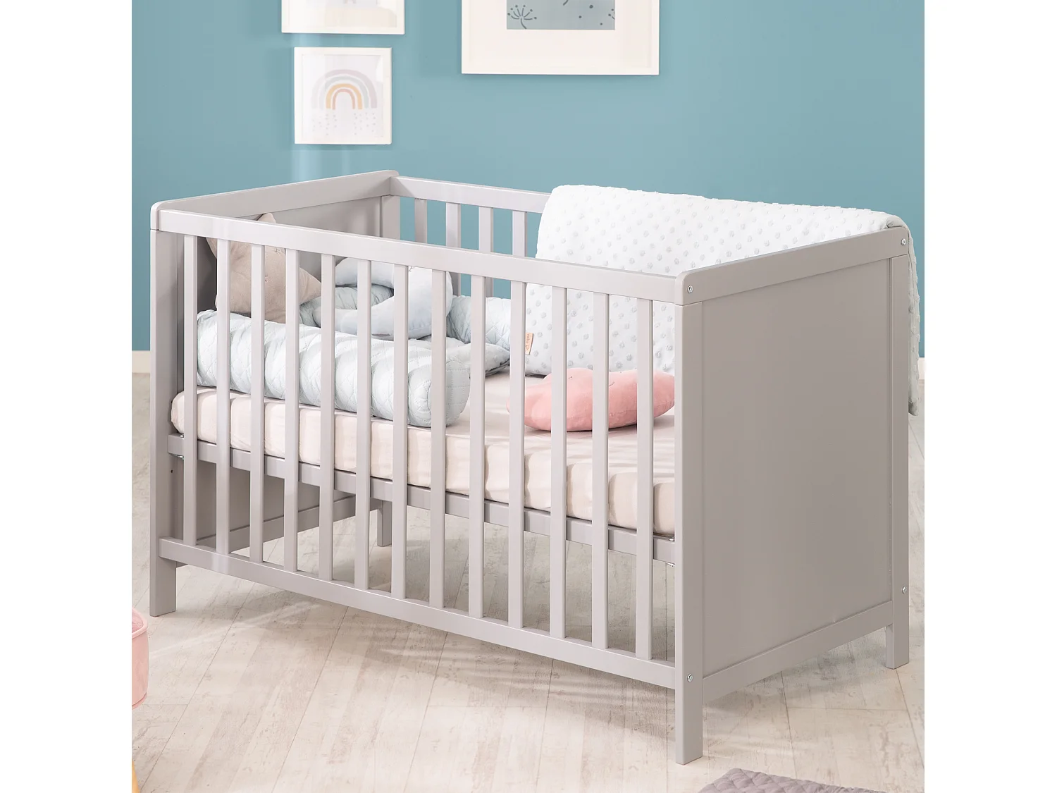 2in1 Baby- + Beistellbett