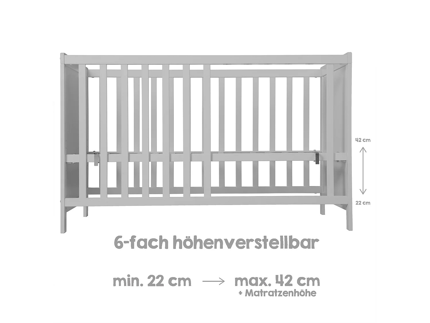 2in1 Baby- + Beistellbett
