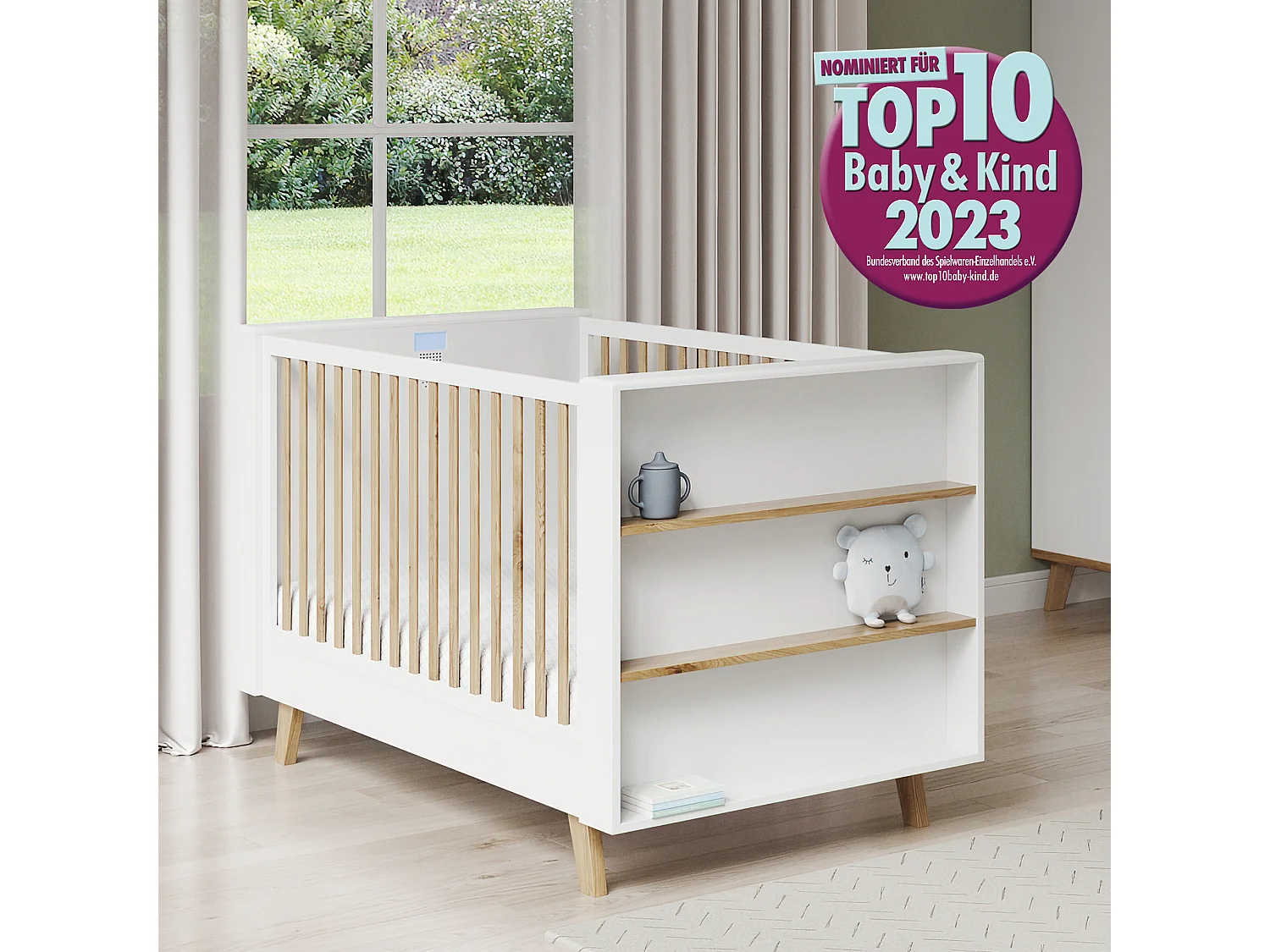 Cuna inteligente roba Baby Cot 70x140 cm con Control de Aplicación y Funciones Avanzadas