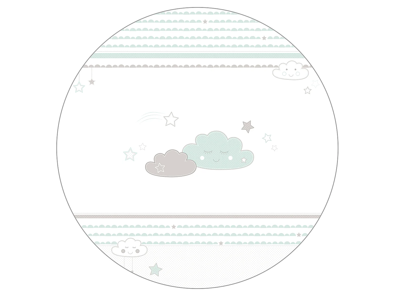 Lit de Chambre Nuage Heureux 60 x 120 cm avec Hauteur Réglable, Design Mobile et Caractéristiques de Sécurité