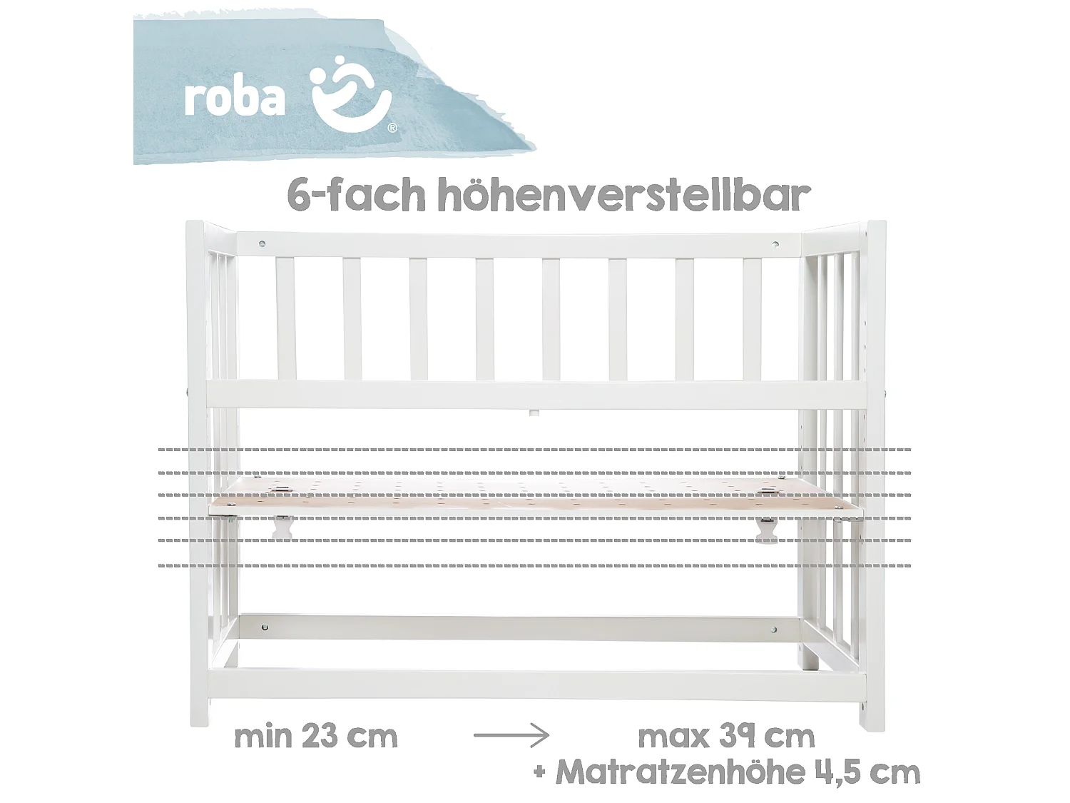 roba Stubenbett 4 en 1 Adam & Eule Cuna colecho Moisés Cama infantil