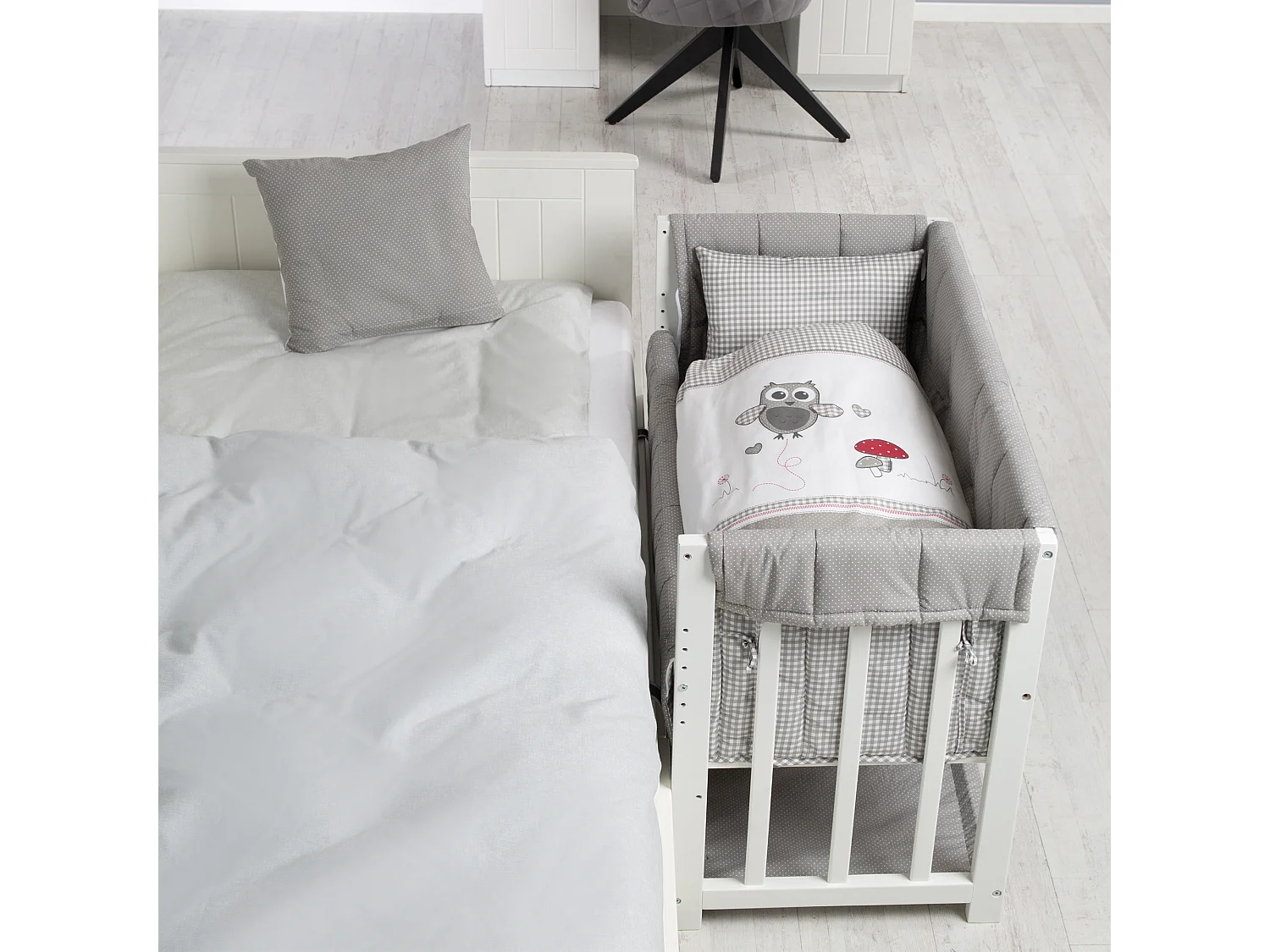 roba Stubenbett 4 en 1 Adam & Eule Cuna colecho Moisés Cama infantil