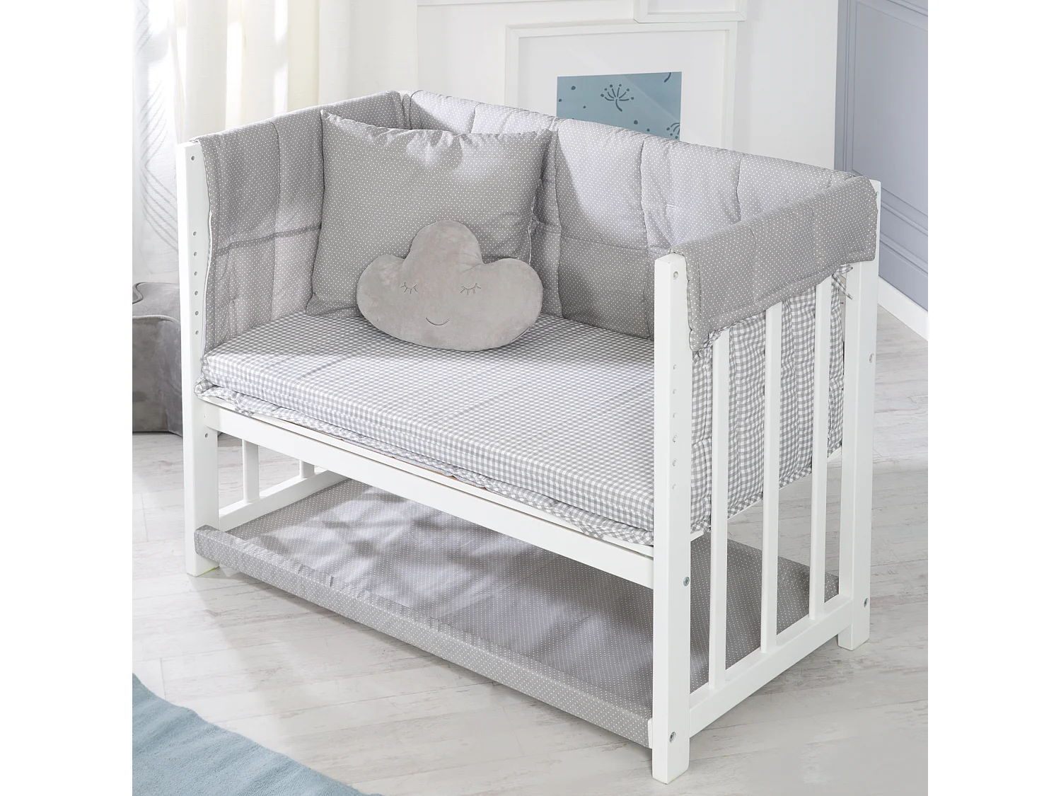 roba Stubenbett 4 en 1 Adam & Eule Cuna colecho Moisés Cama infantil