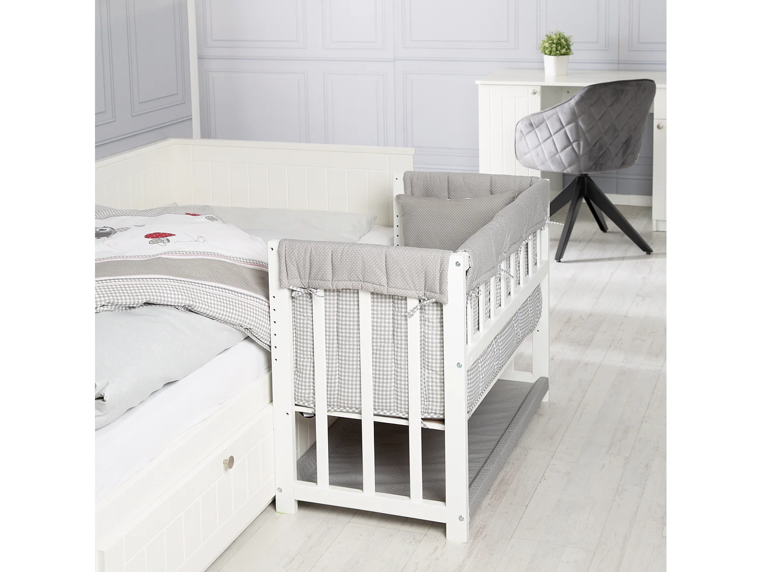 roba Stubenbett 4 en 1 Adam & Eule Cuna colecho Moisés Cama infantil