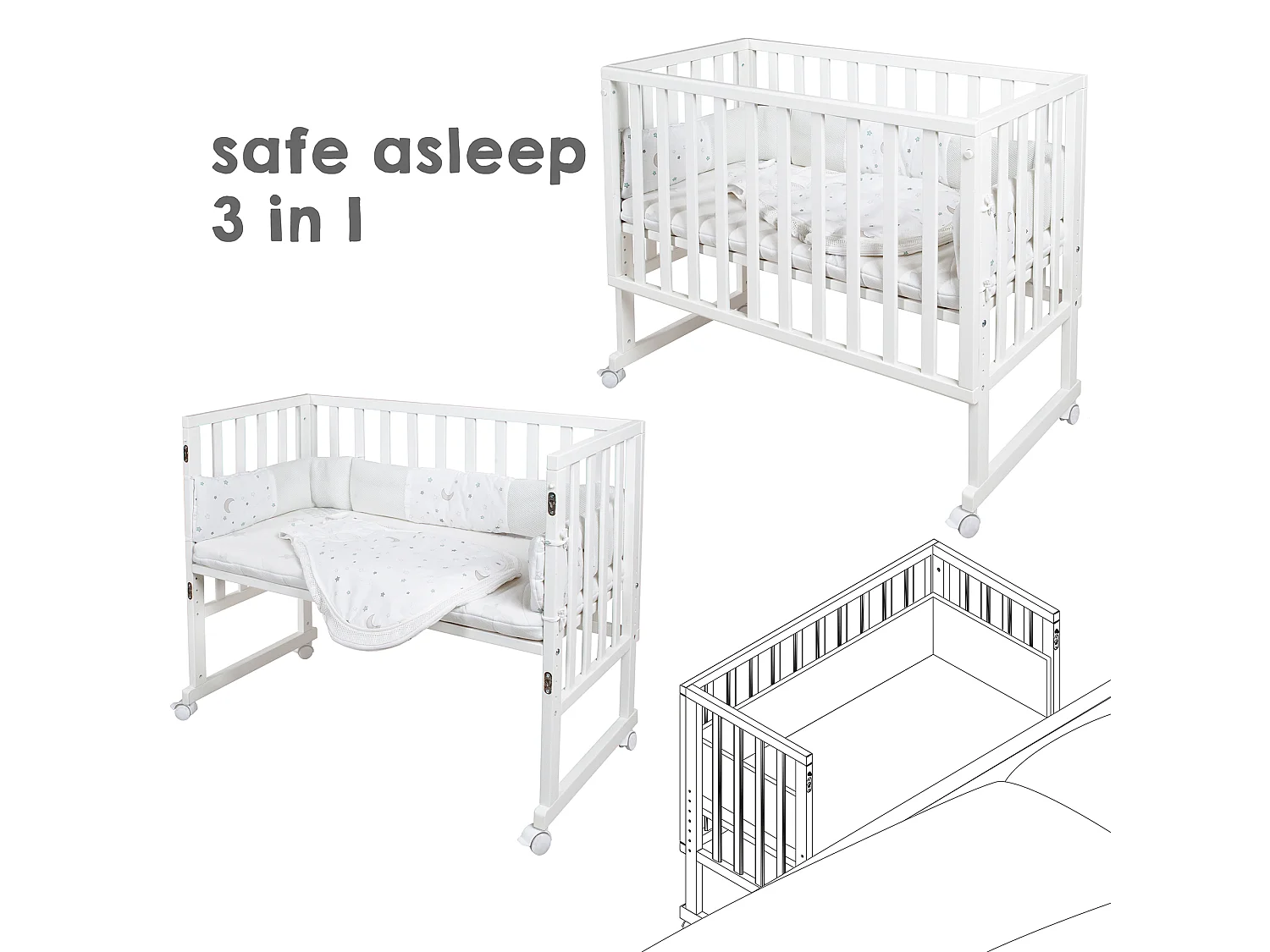 Stubenbett 3 in 1 Sternenzauber