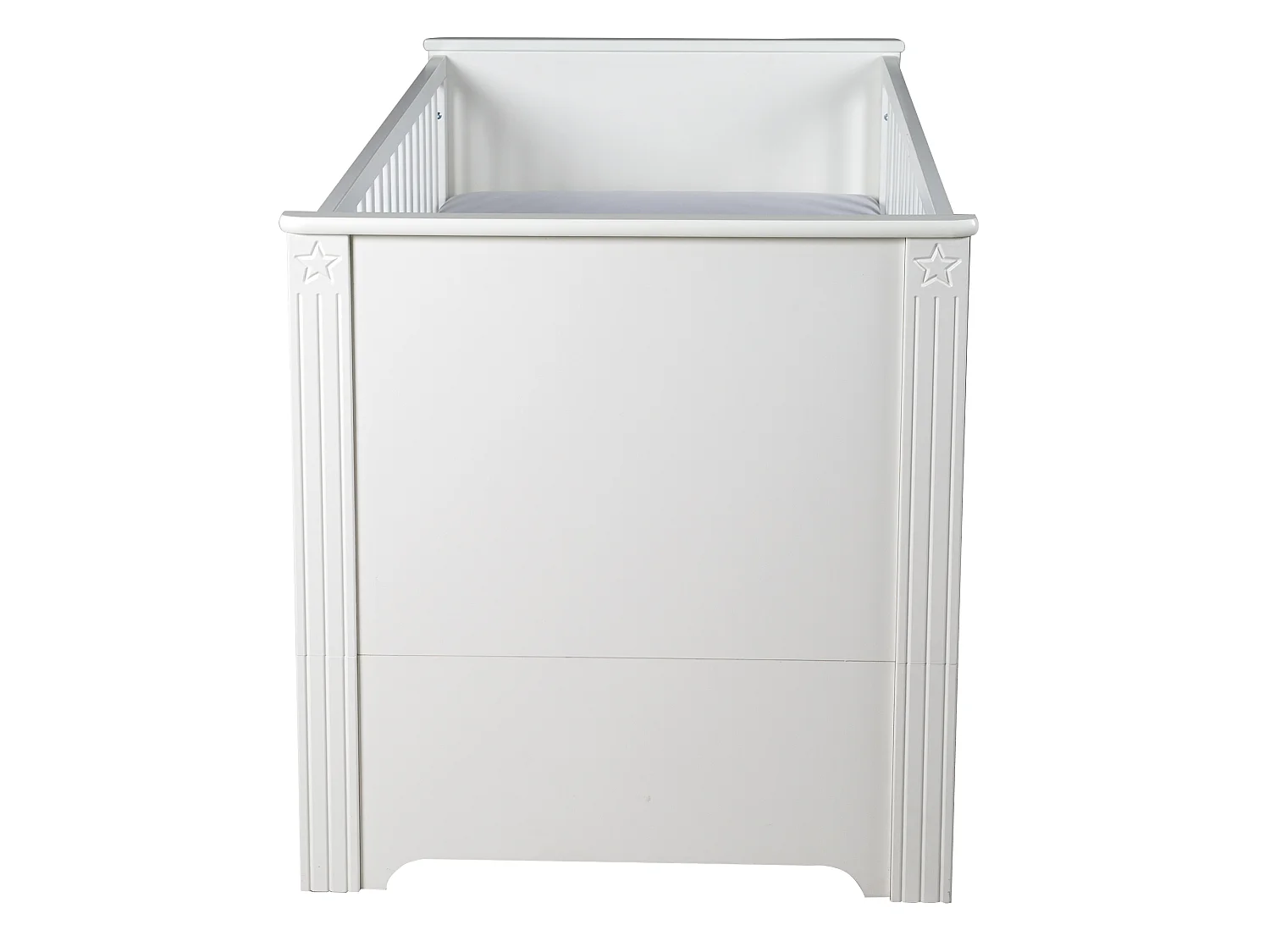 Lit bébé Roba Maxi en blanc cassé, réglable en 3 hauteurs, se transforme en lit junior, 70x140cm, Fabriqué dans l'UE
