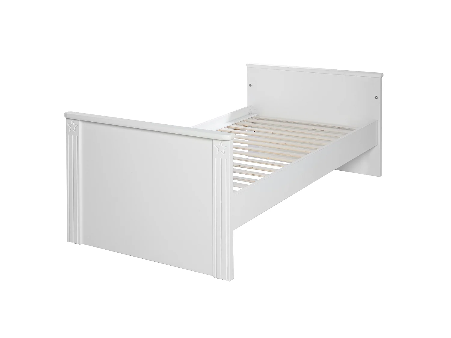 Lit bébé Roba Maxi en blanc cassé, réglable en 3 hauteurs, se transforme en lit junior, 70x140cm, Fabriqué dans l'UE