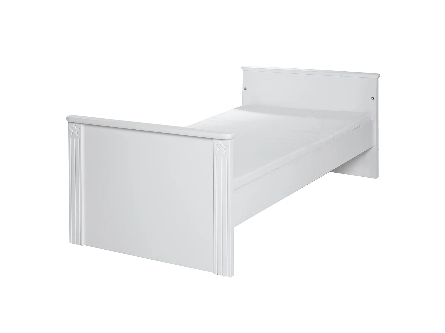 Lit bébé Roba Maxi en blanc cassé, réglable en 3 hauteurs, se transforme en lit junior, 70x140cm, Fabriqué dans l'UE