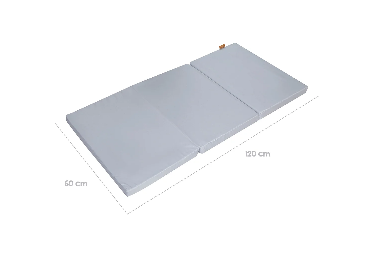 Materasso per Lettino da Viaggio Roba Style 60x120 cm Grigio Argento - Pieghevole e Copertura Lavabile