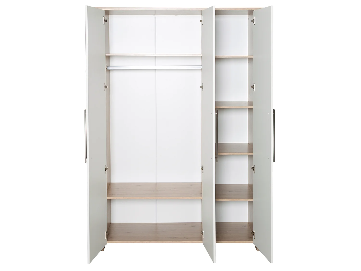 Ensemble de chambre de bébé 'Ira' 3 pièces avec décoration blanche et en bois 'Wildeiche' - Design moderne