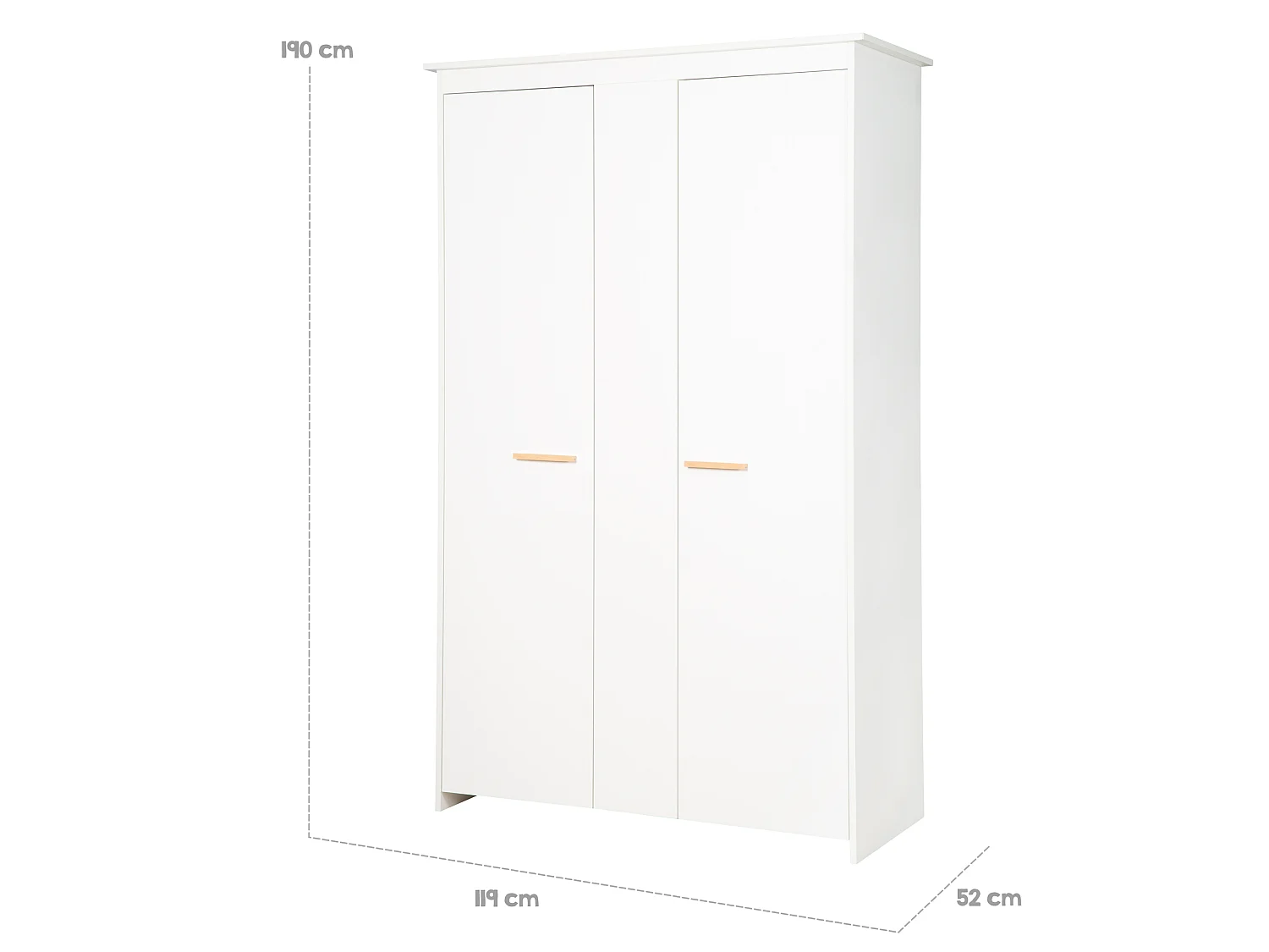 Set chambre bébé Lilo 3 pièces – ensemble mobilier bébé avec lit 70x140 cm, commode à langer et armoire 2 portes
