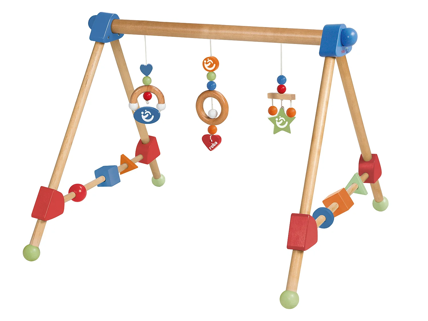 Babyspielzeug Spielbogen Naturfarben hell