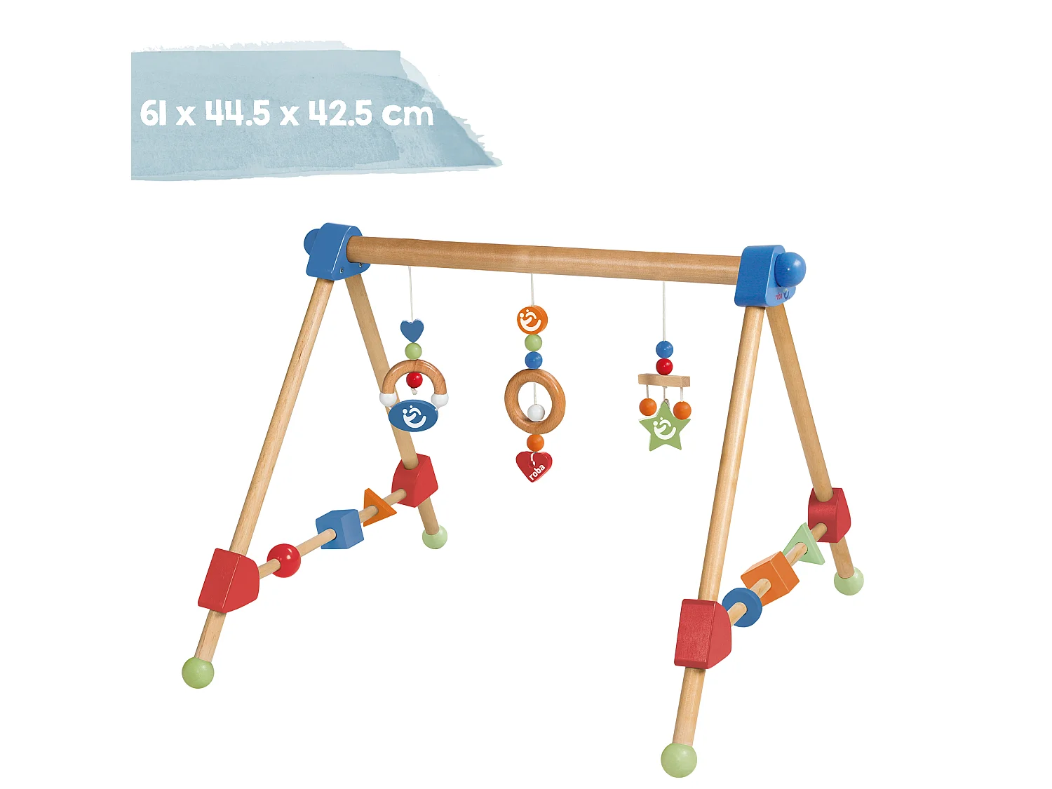Babyspielzeug Spielbogen Naturfarben hell