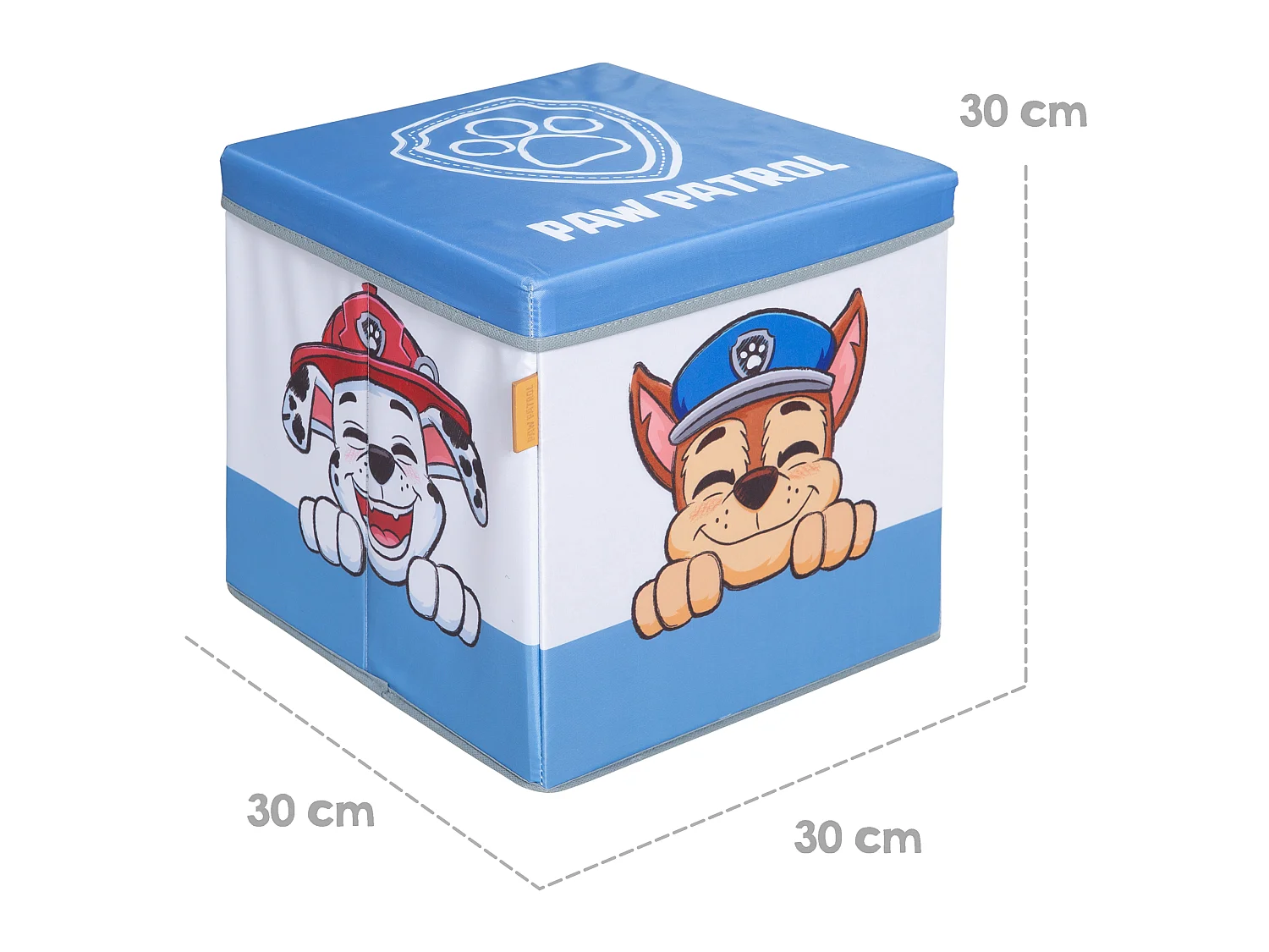 Paw Patrol Opvouwbare Opbergdoos en Zitje - Blauw, 30x30x30 cm