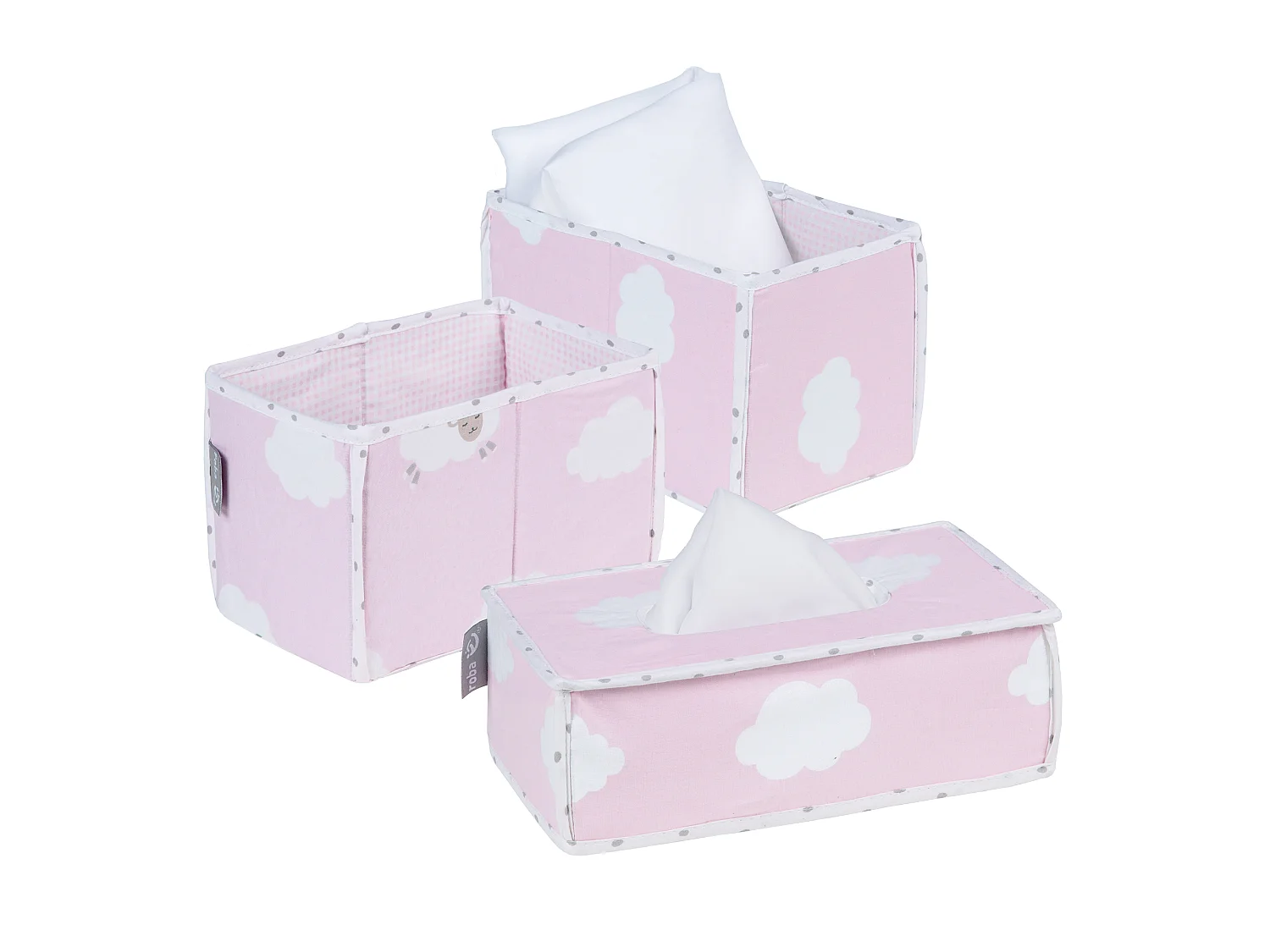 Ensemble d'organisateur de soins rose 3 pièces par Kleine Wolke