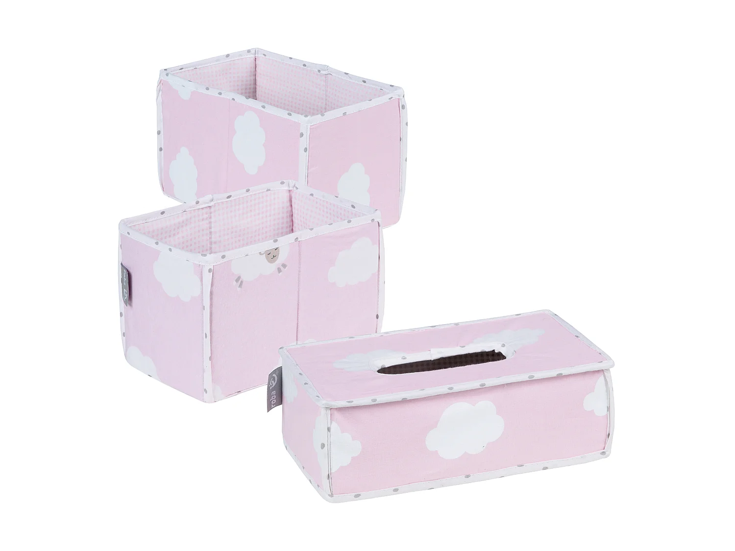 Ensemble d'organisateur de soins rose 3 pièces par Kleine Wolke