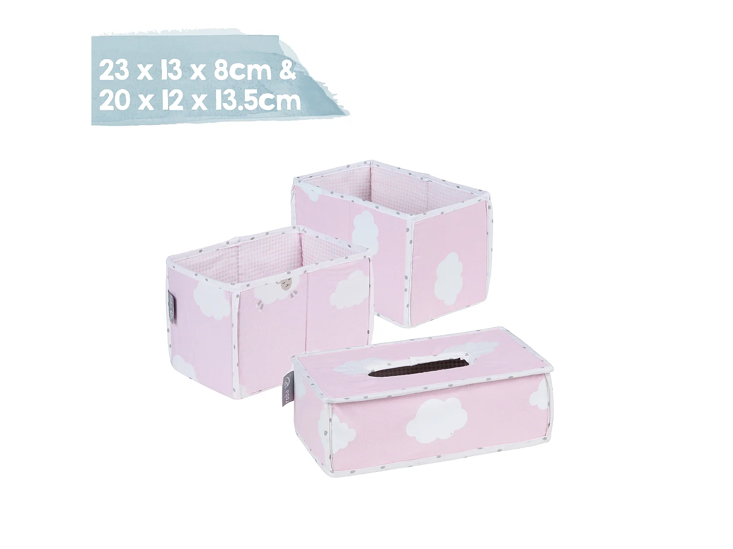 Ensemble d'organisateur de soins rose 3 pièces par Kleine Wolke