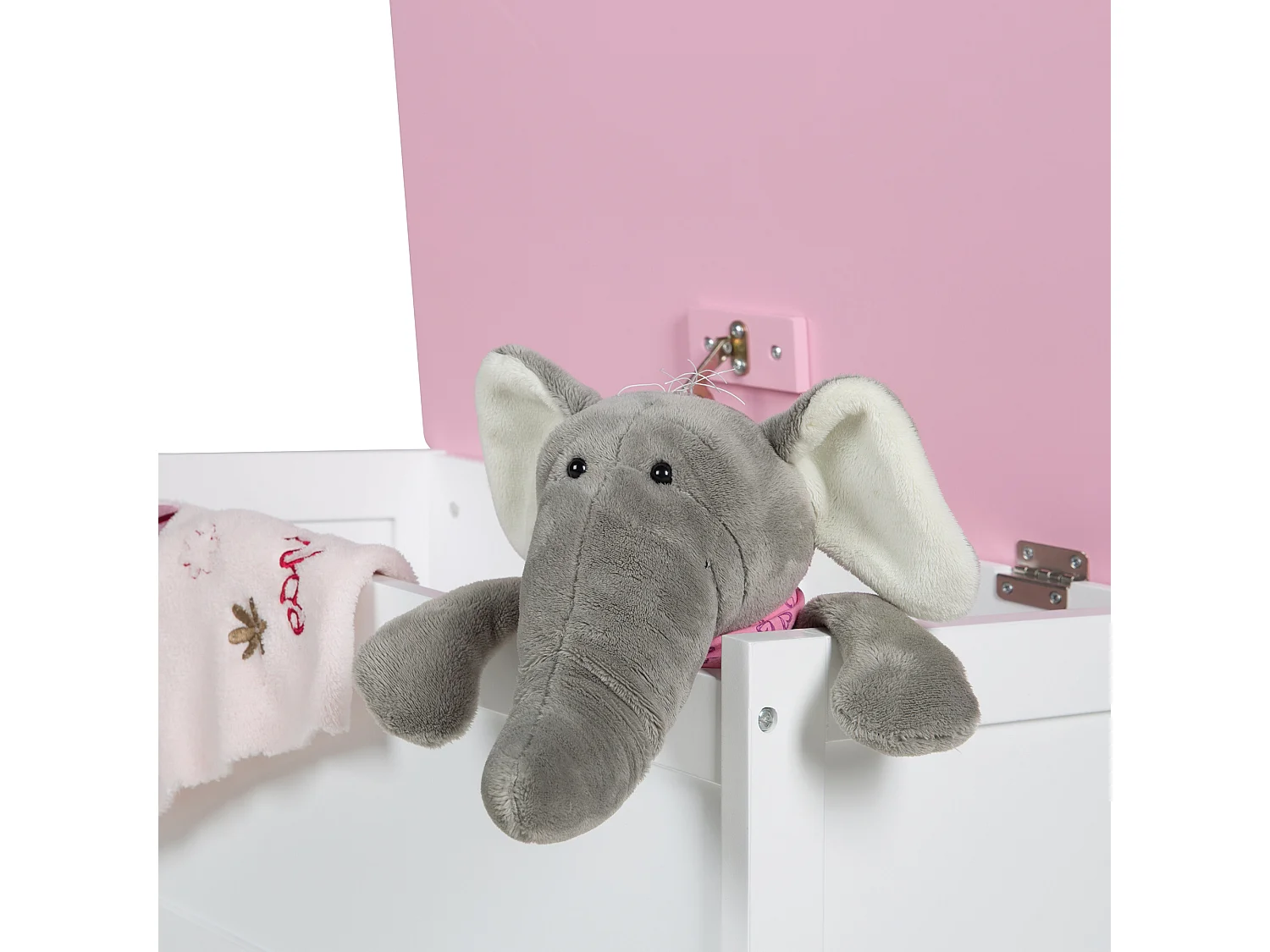 Coffre à Jouets Banc Couronne Rose pour Enfants de 2 à 10 Ans | Roba