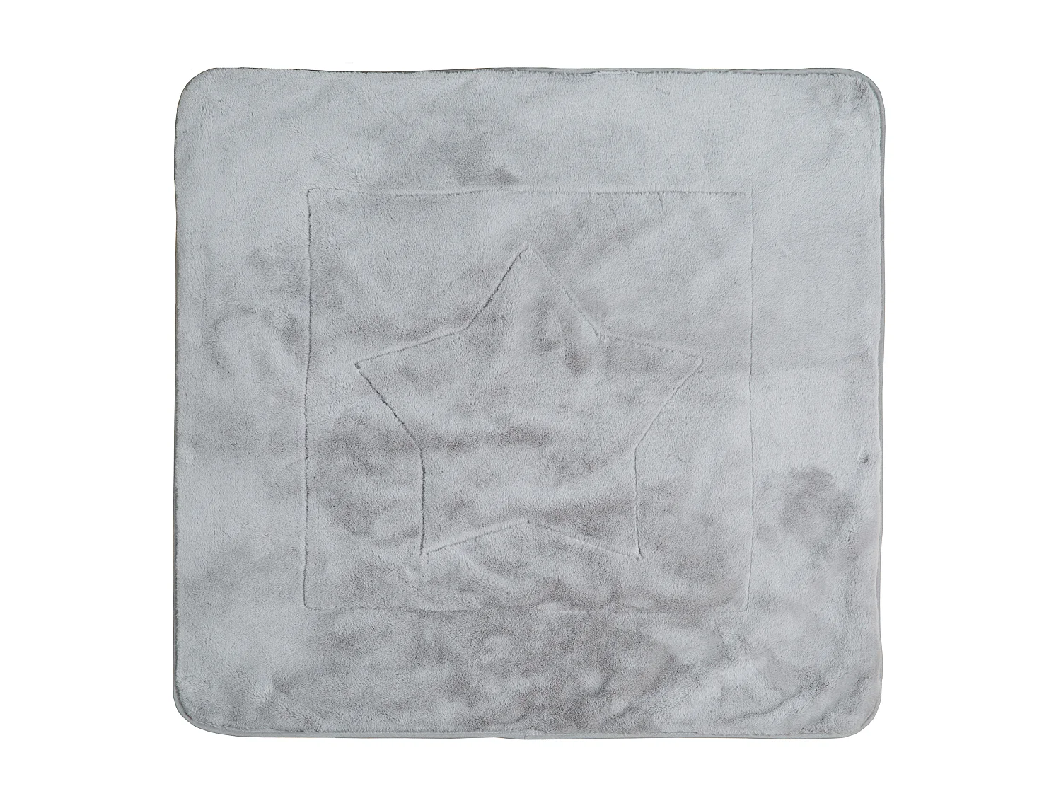 Couverture douillette roba Happy Patch rose 80 x 80 cm en polaire de corail et coton