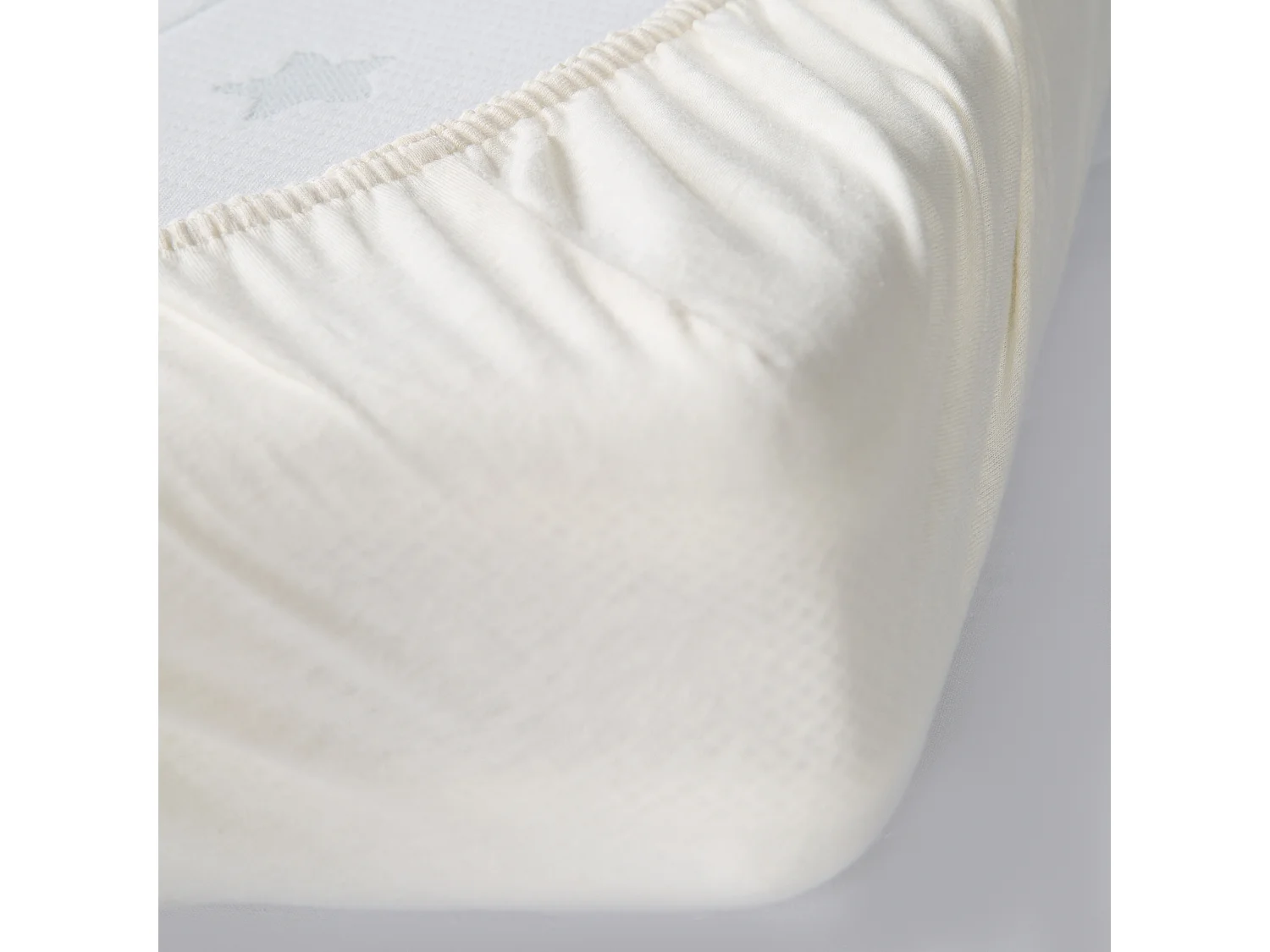 Spannbettlaken Jersey wollweiß