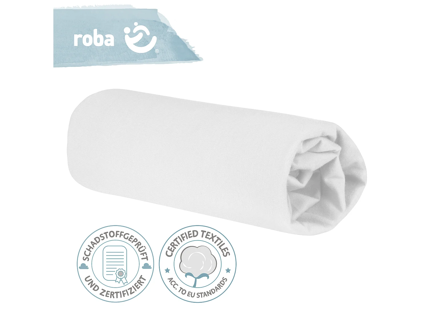 Drap Housse en Jersey Blanc pour Matelas Bébé 60x120cm et 70x140cm