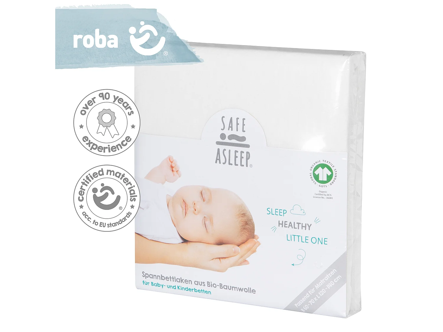 Drap Housse en Jersey Blanc pour Matelas Bébé 60x120cm et 70x140cm