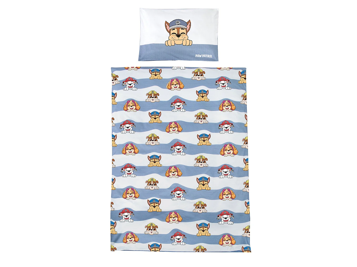 Set di biancheria da letto Paw Patrol 2 pezzi per bambini - stampa Marshall, Rubble, Chase, Skye