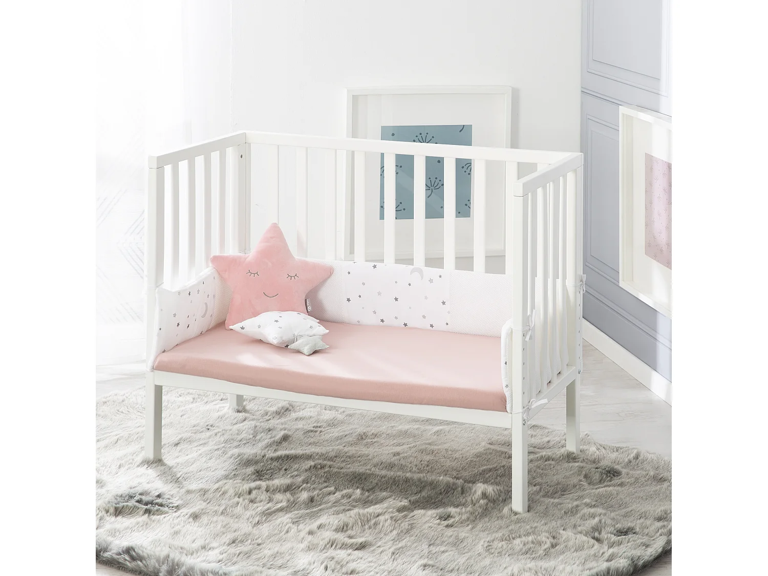 Spannbettlaken Jersey Lil Planet rosa