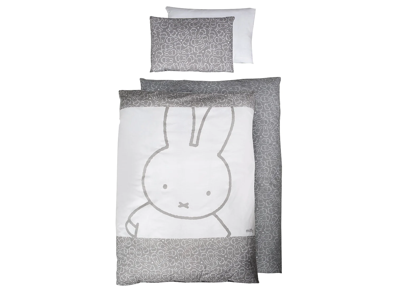 Bettwäsche Miffy Grau für Babys und Kinder